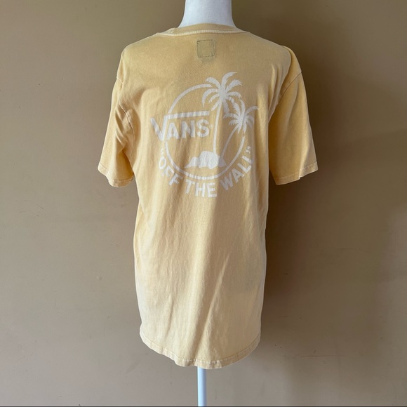 VANS Off The Wall Medium Yellow Shirt Top Tee - Picture 1 of 6